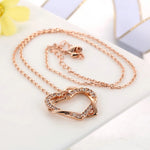 Heart to Heart Rose Gold Pendant Necklace