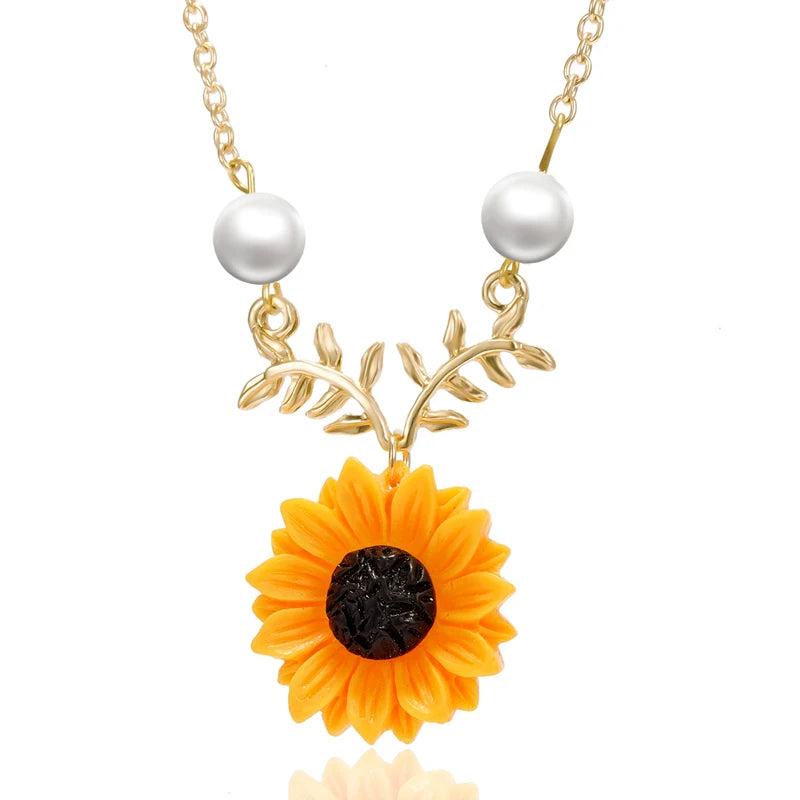 Cute Sunflower Necklace