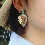 Abstract Pattern Drop Earrings