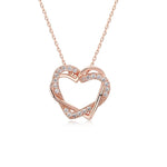 Heart to Heart Rose Gold Pendant Necklace