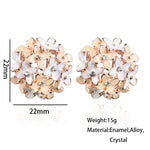 Crystal Flower Clover Earrings