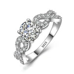 Fashion AAA Rhinestone Sterling Silver Ring