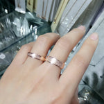 316L Stainless Steel Rose Gold Wedding Ring for Couple