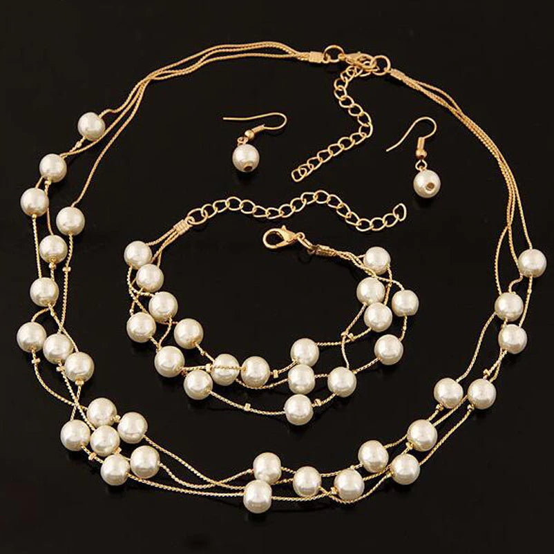 Classy Pearl Jewelry Set