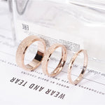 316L Stainless Steel Rose Gold Wedding Ring for Couple