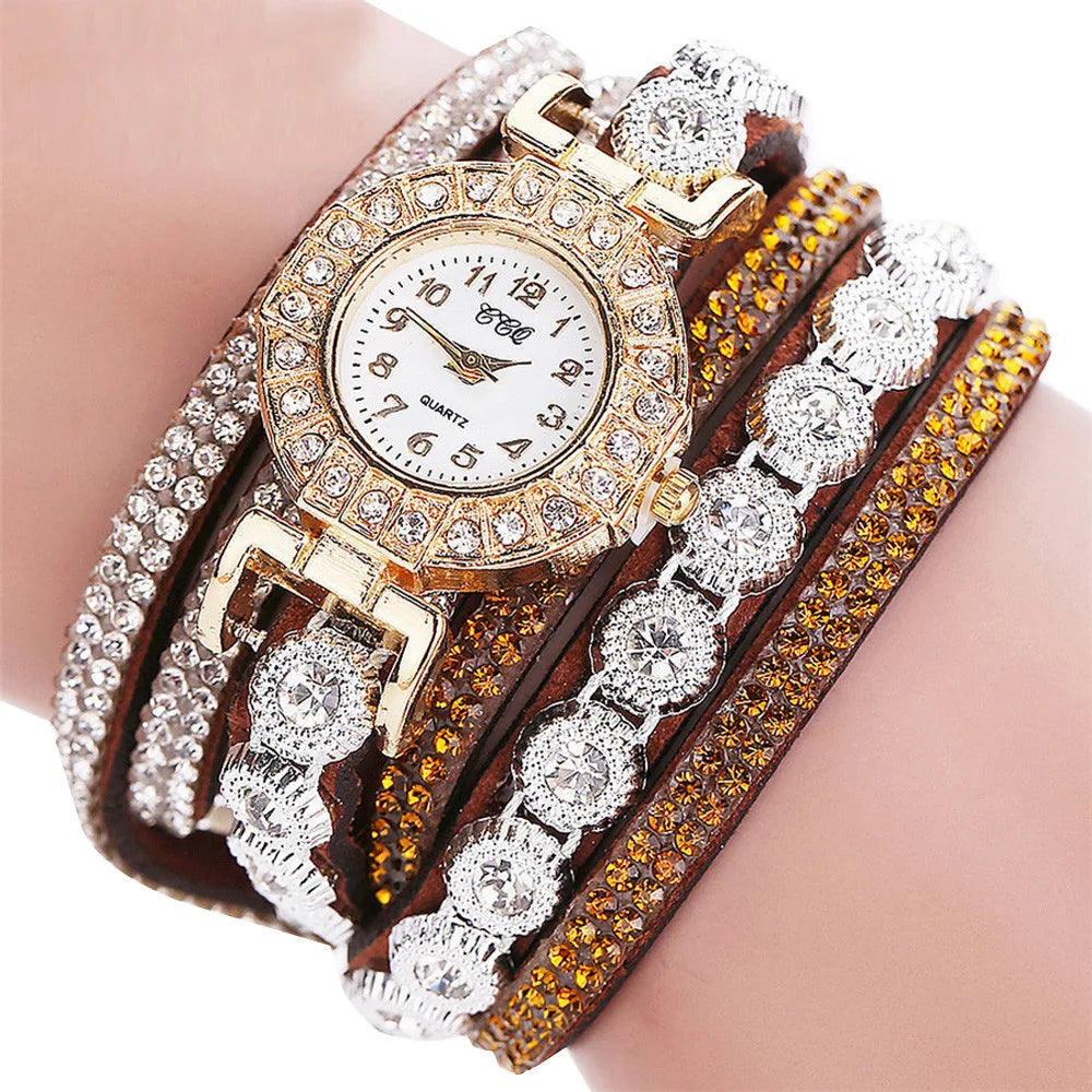 Analog Quartz Rhinestone Bracelet Watch