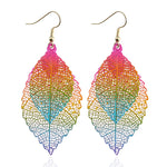 Vintage Boho Colorful Leaf Earrings