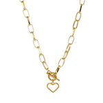 Thick Chain Toggle Clasp Necklace