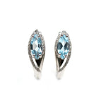 Natural Blue Topaz 925 Sterling Silver Earrings