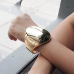 Punk Shiny Surface Cuff Bangle