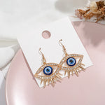 Rhinestone Evil Eye Statement Earrings