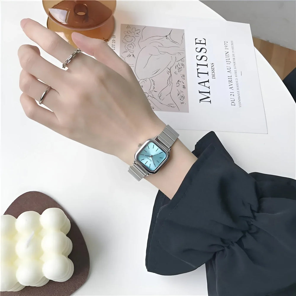 Minimalist Square Steel Mesh Watch