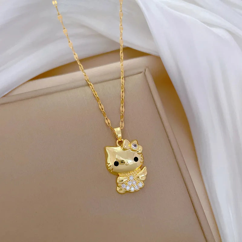 Hello Kitty Diamond Pendant Necklace