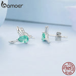 925 Sterling Silver Hummingbird Stud Earrings