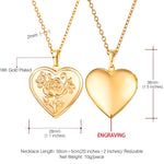 Heart Frame Memory Locket Pendant Necklace