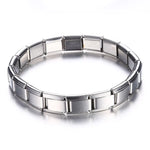 Simple Trendy 9 mm Wide Stainless Steel Bracelet