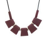 Colourful Wooden Blocks Necklaces & Pendants