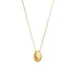 Oval Pendant Gold Necklace