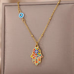 Turkish Eye Zircon Pendant Necklace