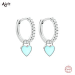 Cute Enamel Heart Drop Earring