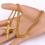 INRI Crucifix Jesus Piece Cross Necklace