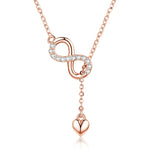 925 Sterling Silver Infinity Love Pendant Necklace