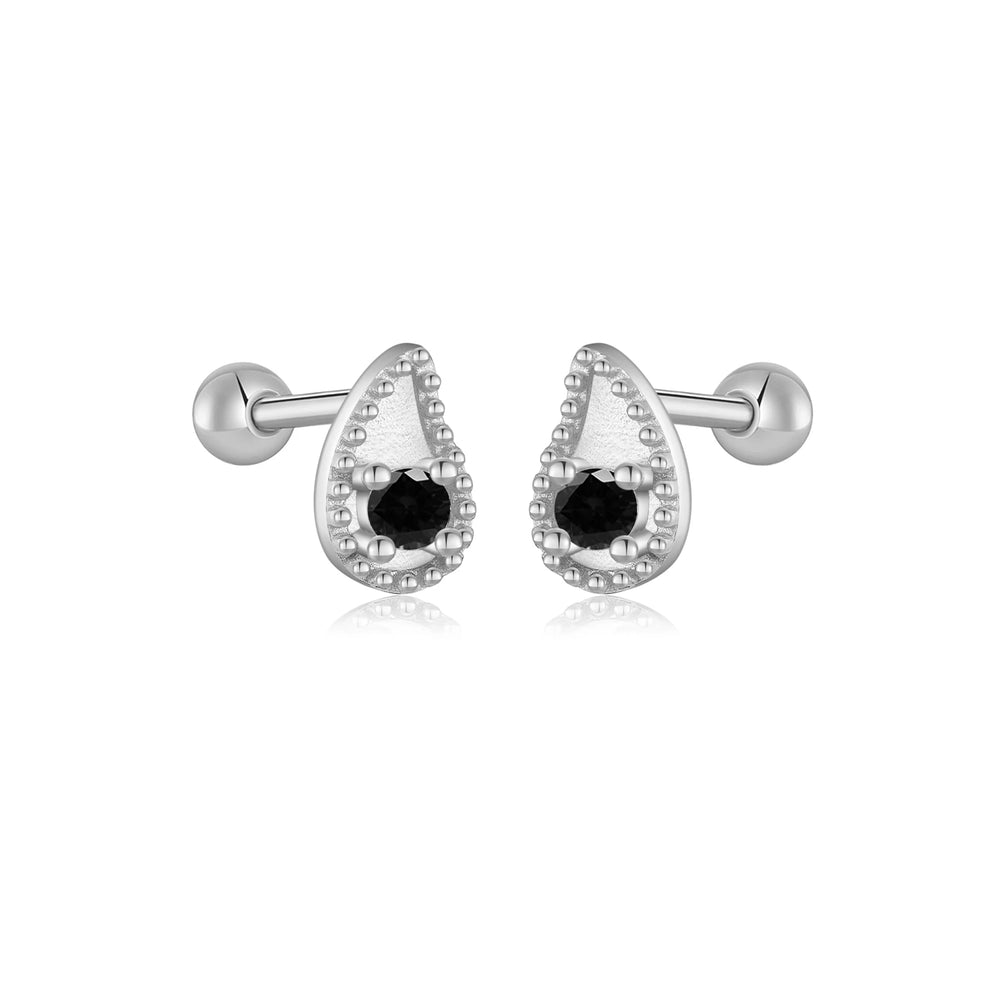 925 Sterling Silver Droplets Stud Earrings