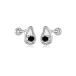 925 Sterling Silver Droplets Stud Earrings