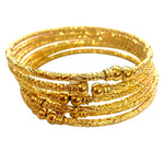 3MM/6pcs Etnic Gold Bangle