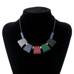 Colourful Wooden Blocks Necklaces & Pendants