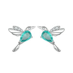 925 Sterling Silver Hummingbird Stud Earrings