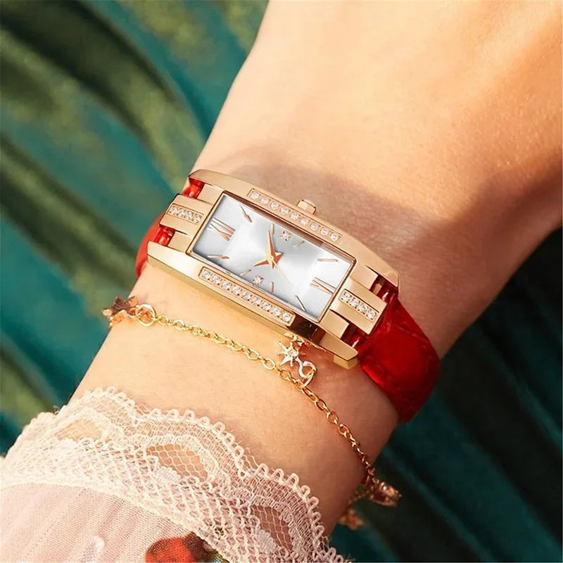 Luxury Square Quartz Wrist Watch