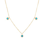 S925 Sterling Silver Turquoise Pendant Necklace