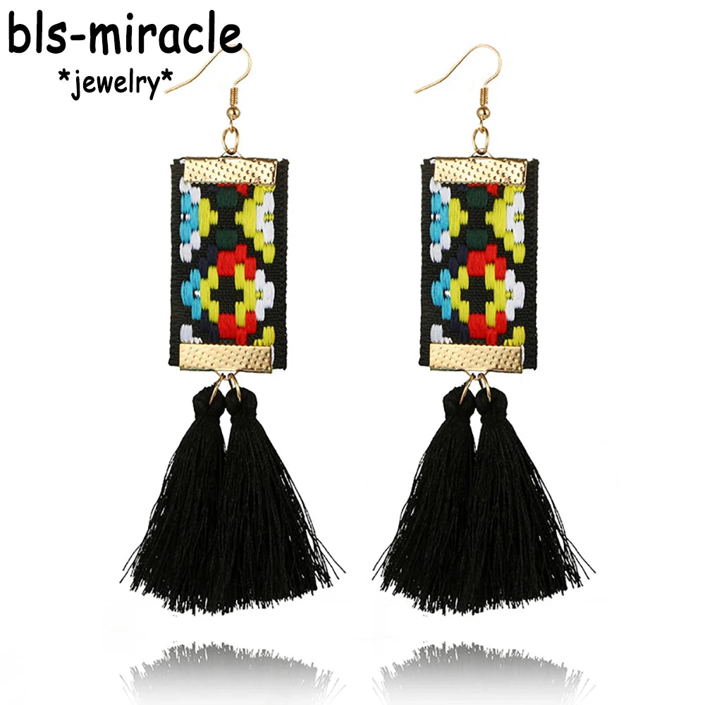 Ethnic Square Earrings